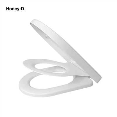 Siège de toilette familial en forme de D