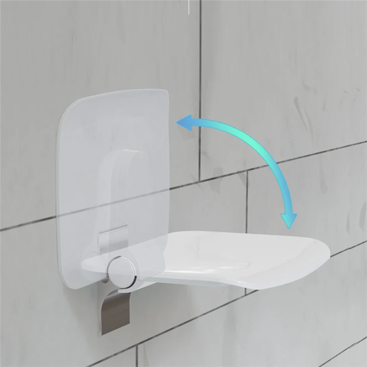 White Plastic Shower Stool