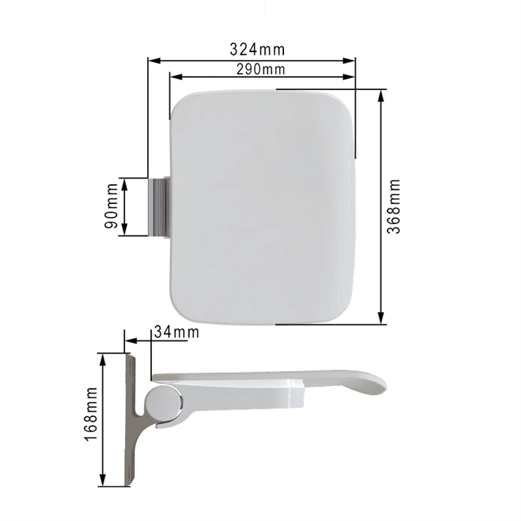 White Plastic Shower Stool